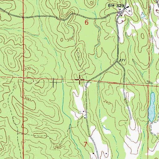 Topographic Map of Windle Cemetery, AL