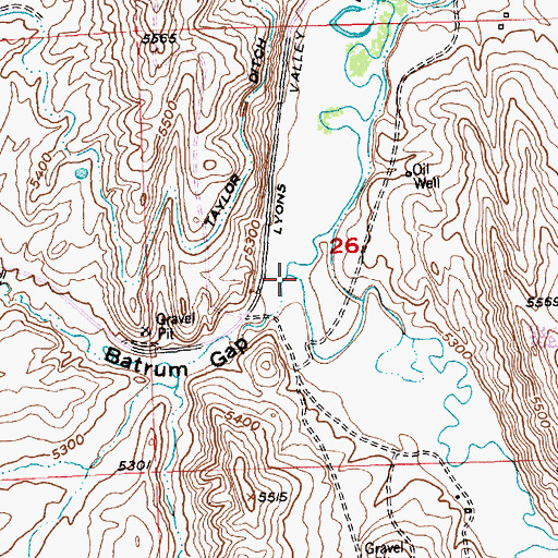 Topographic Map of Iiams Creek, WY