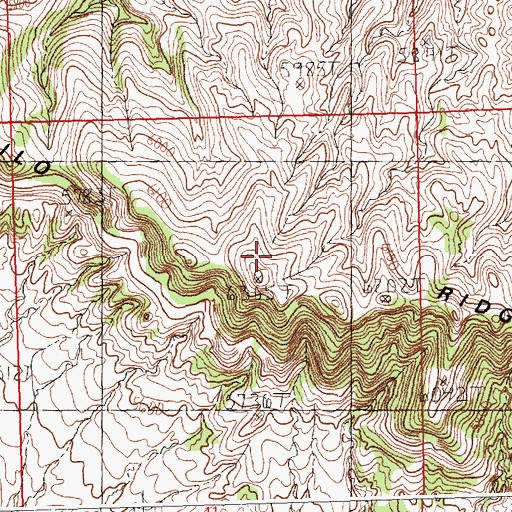 Topographic Map of Ilo Ridge, WY