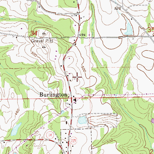 Topographic Map of Mount Olive Congregational Christian Church, AL