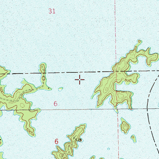 Topographic Map of Robinson Ferry (historical), AL