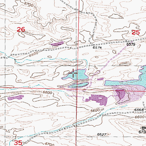 Topographic Map of Indian Creek, WY
