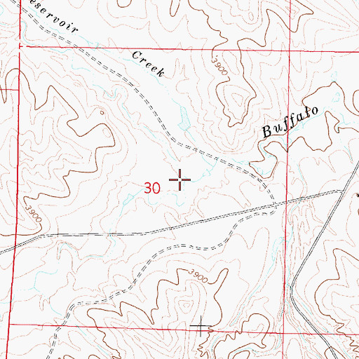 Topographic Map of Indian Creek, WY