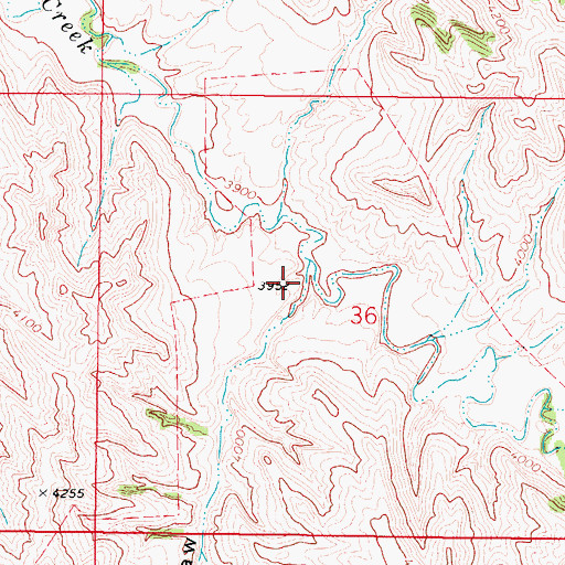Topographic Map of Indian Draw, WY