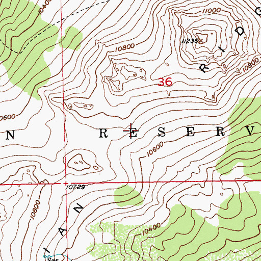 Topographic Map of Indian Ridge, WY