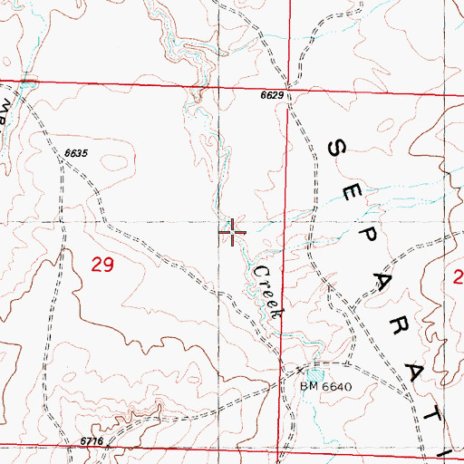 Topographic Map of Indian Spring Creek, WY