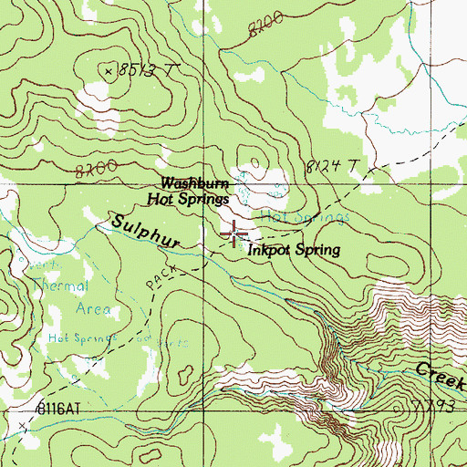 Topographic Map of Inkpot Spring, WY