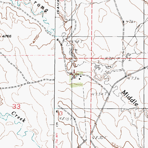 Topographic Map of Innes Ranch, WY
