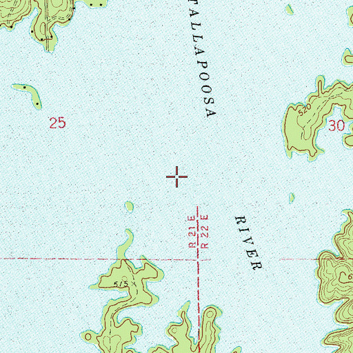 Topographic Map of Walker Ferry (historical), AL