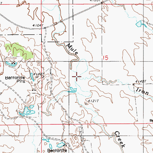 Topographic Map of Iron Run, WY