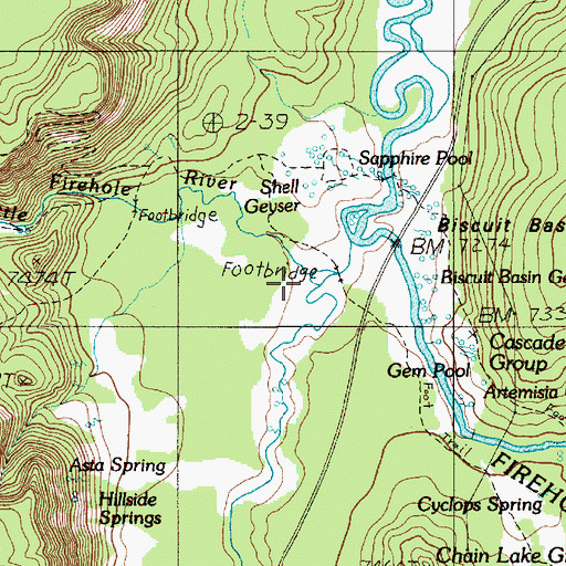 Topographic Map of Iron Spring Creek, WY