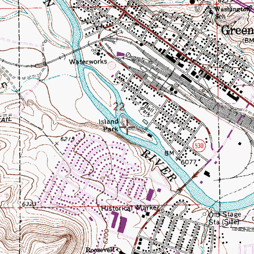 Topographic Map of Island Park, WY