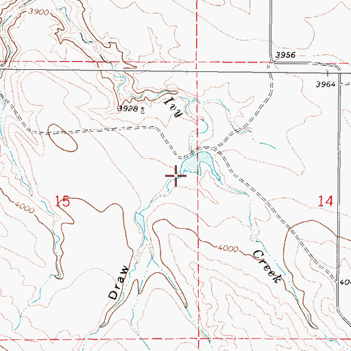 Topographic Map of Ivy Draw, WY