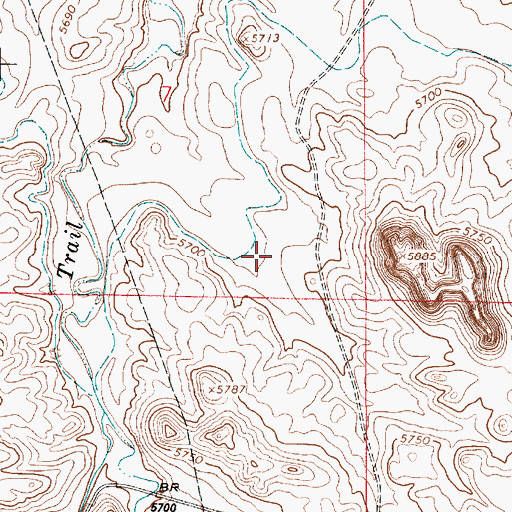 Topographic Map of J H D Supply Ditch, WY