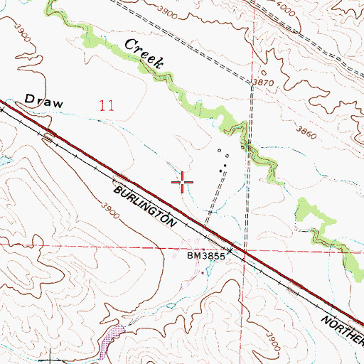 Topographic Map of Jack Bill Draw, WY