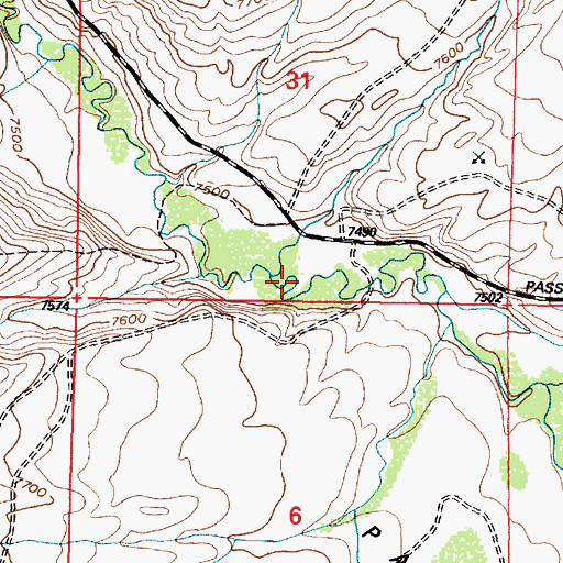 Topographic Map of Jack Creek, WY