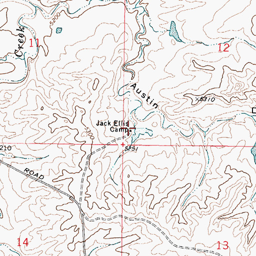 Topographic Map of Jack Ellis Camp, WY