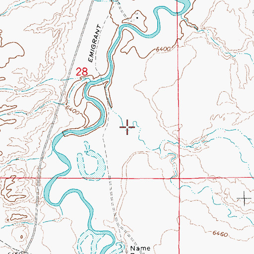 Topographic Map of Jackknife Draw, WY