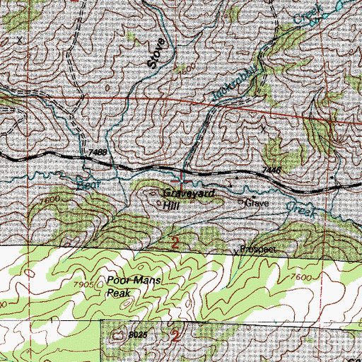 Topographic Map of Jackrabbit Creek, WY