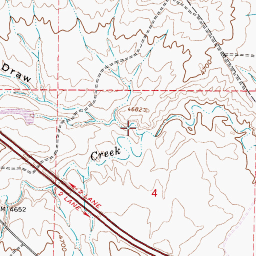 Topographic Map of Jackrabbit Draw, WY