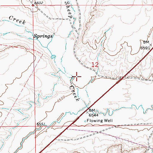 Topographic Map of Jackson Creek, WY