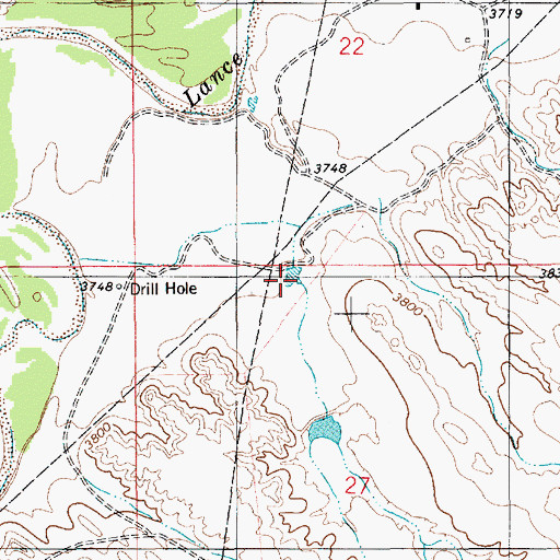 Topographic Map of Jacoby Draw, WY