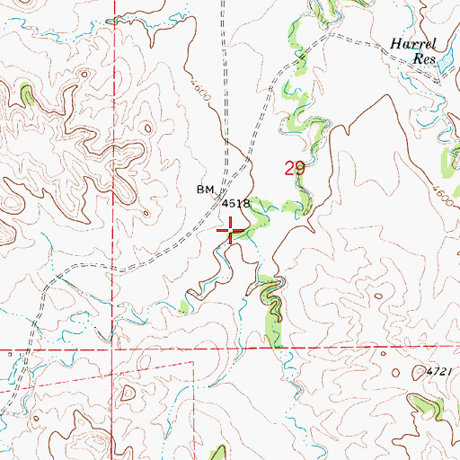 Topographic Map of Jake Creek, WY