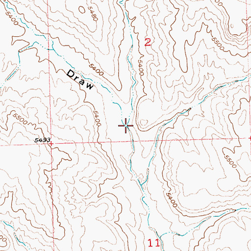 Topographic Map of Jake Seller Draw, WY