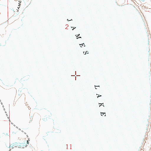 Topographic Map of James Lake, WY