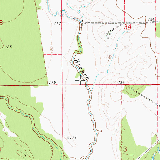 Topographic Map of Boiling Springs, AL