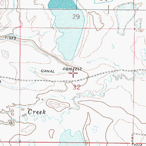 Topographic Map of James Lake North Canal, WY