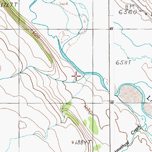Topographic Map of Jasper Creek, WY