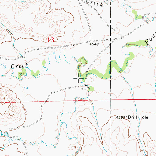 Topographic Map of Jay Creek, WY
