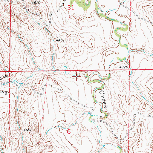 Topographic Map of Jeffers Draw, WY
