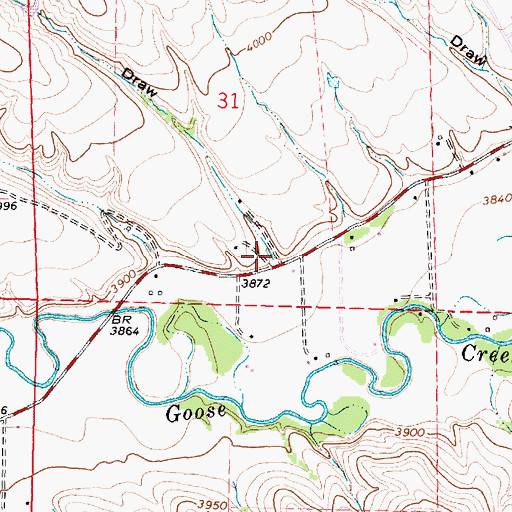 Topographic Map of Jenkins Draw, WY