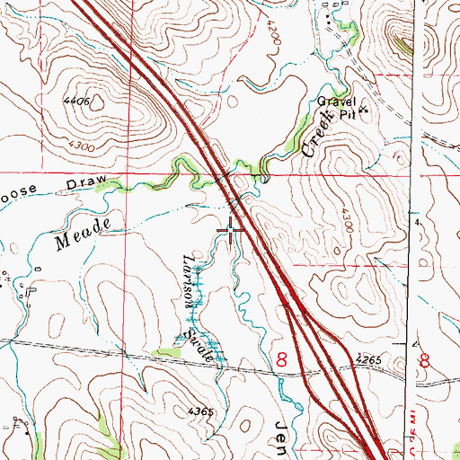 Topographic Map of Jennings Gulch, WY