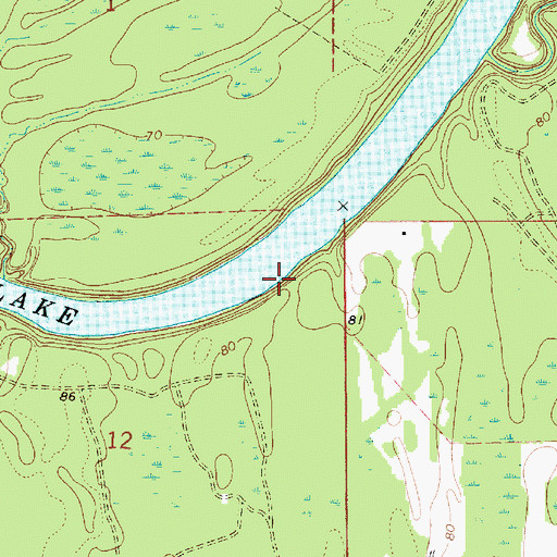 Topographic Map of Matthews Landing, AL