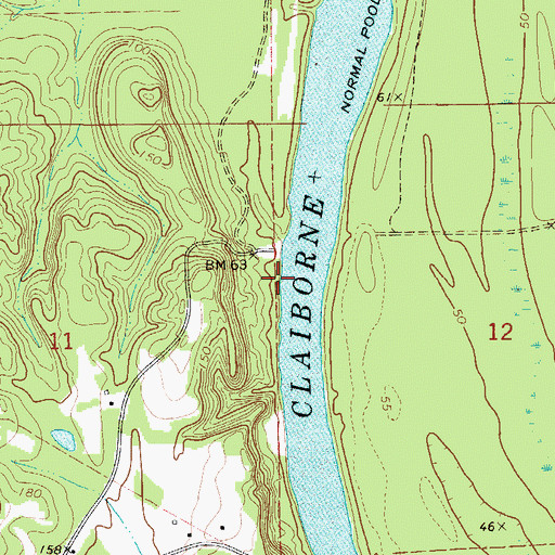 Topographic Map of Webb Landing, AL