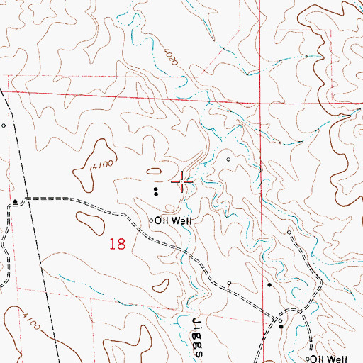 Topographic Map of Jiggs Draw, WY