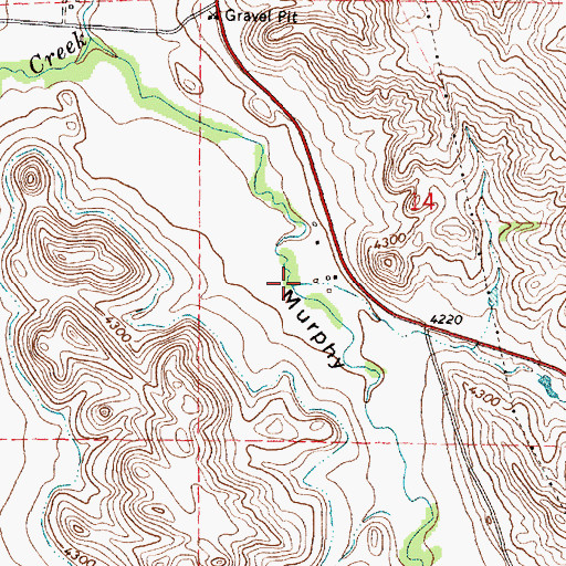Topographic Map of Jim Creek, WY
