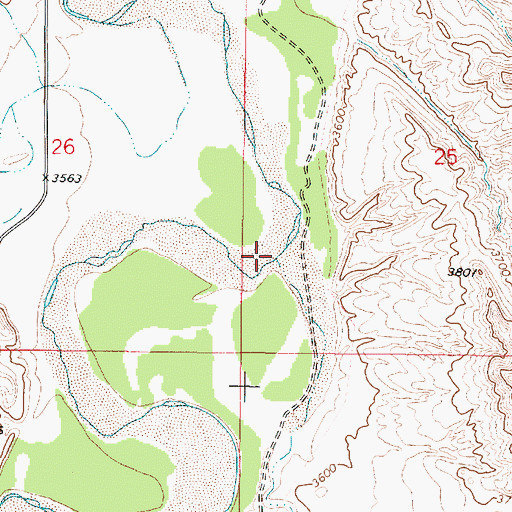 Topographic Map of Joe Creek, WY