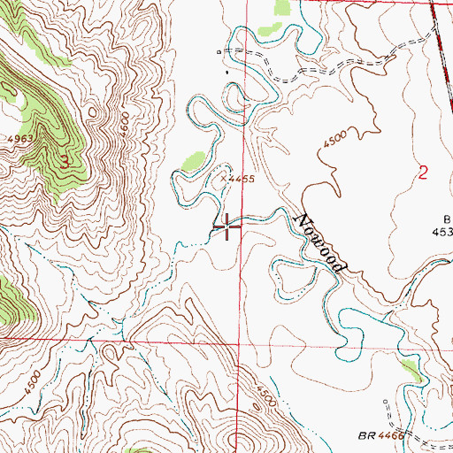 Topographic Map of Joe Emge Creek, WY