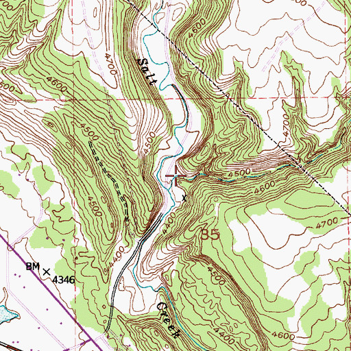 Topographic Map of Johnson Draw, WY