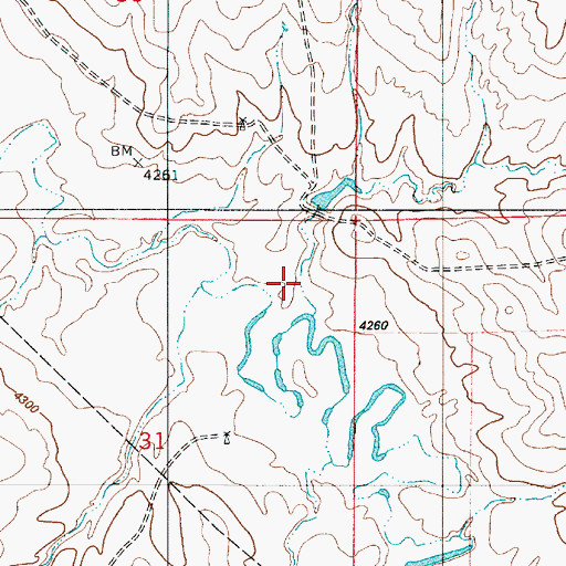 Topographic Map of Johnson Draw, WY