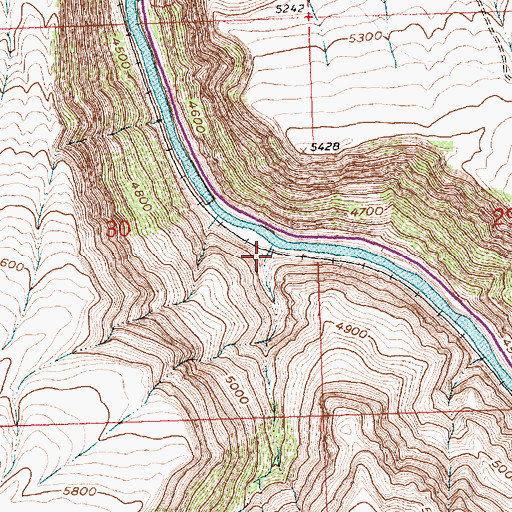 Topographic Map of Johnson Draw, WY