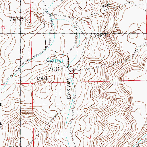 Topographic Map of Johnson Ranch, WY