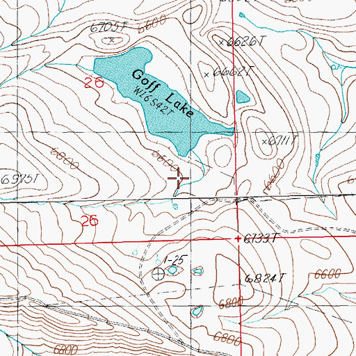 Topographic Map of Johnson Ranch, WY