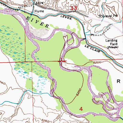 Topographic Map of Johnstown Valley, WY