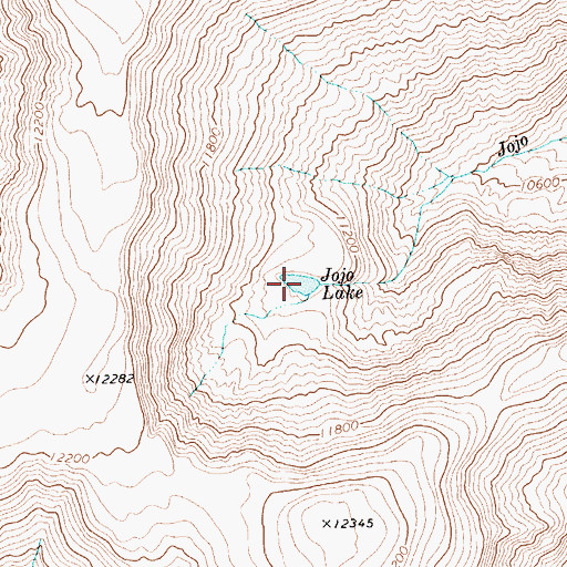Topographic Map of Jojo Lake, WY