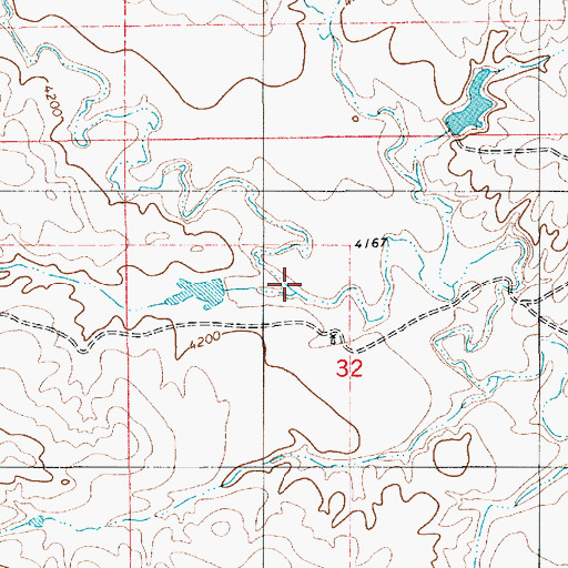 Topographic Map of Jolly Draw, WY